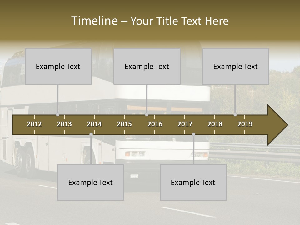Highway Trees Journey PowerPoint Template