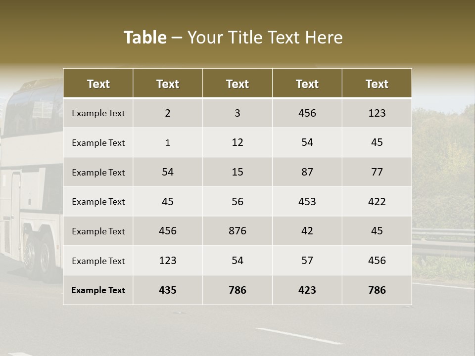 Highway Trees Journey PowerPoint Template