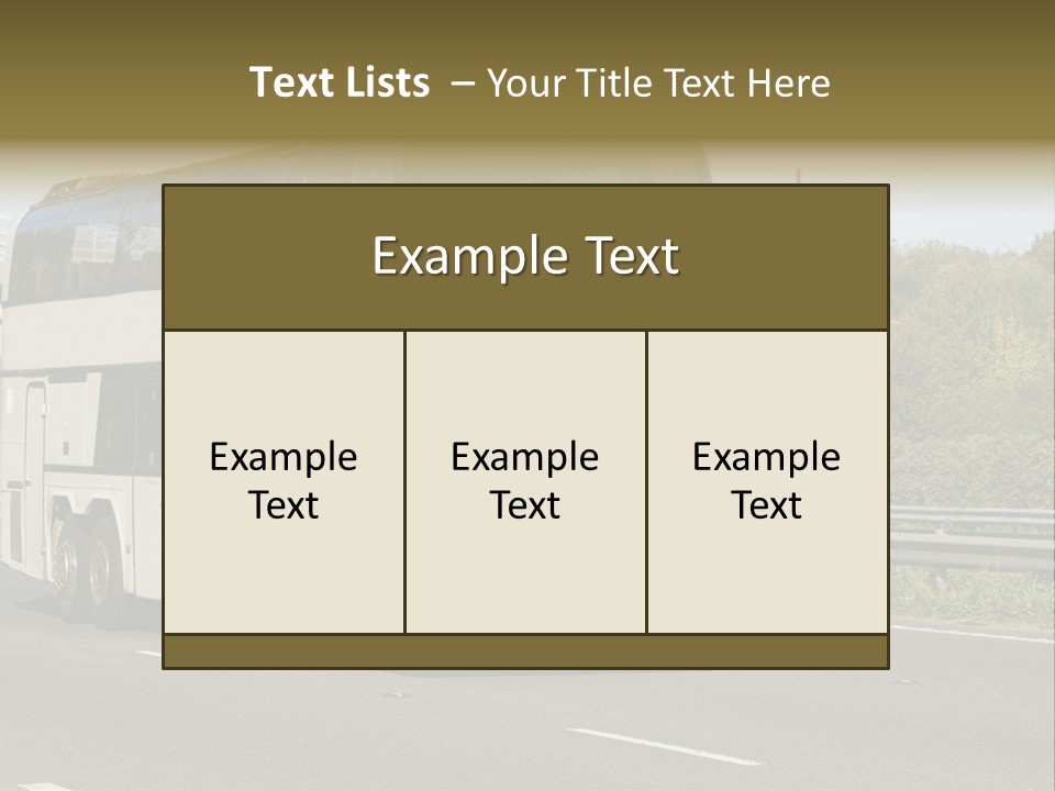 Highway Trees Journey PowerPoint Template
