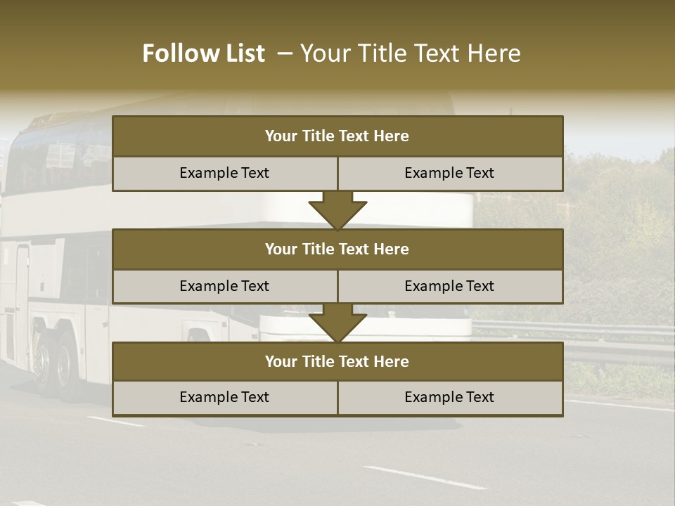 Highway Trees Journey PowerPoint Template