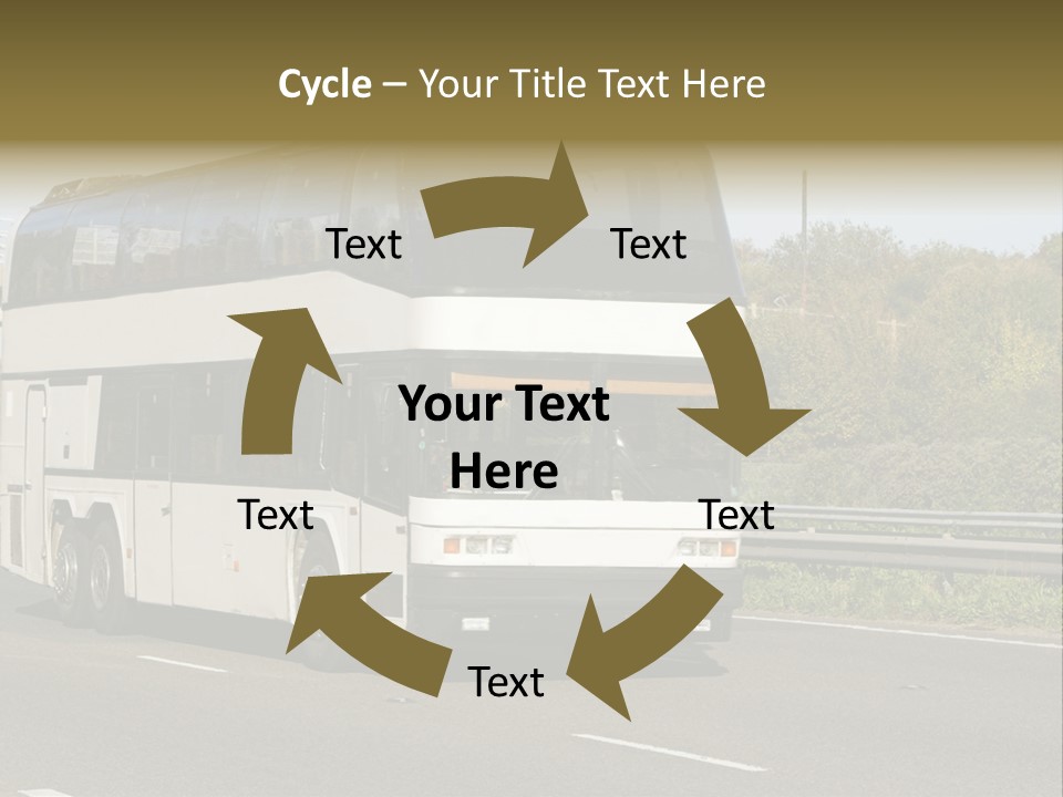 Highway Trees Journey PowerPoint Template