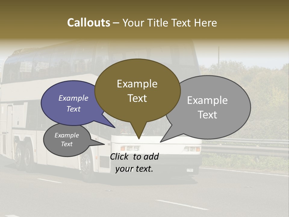 Highway Trees Journey PowerPoint Template
