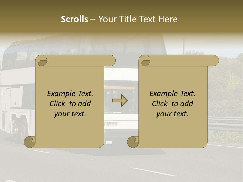 Highway Trees Journey PowerPoint Template