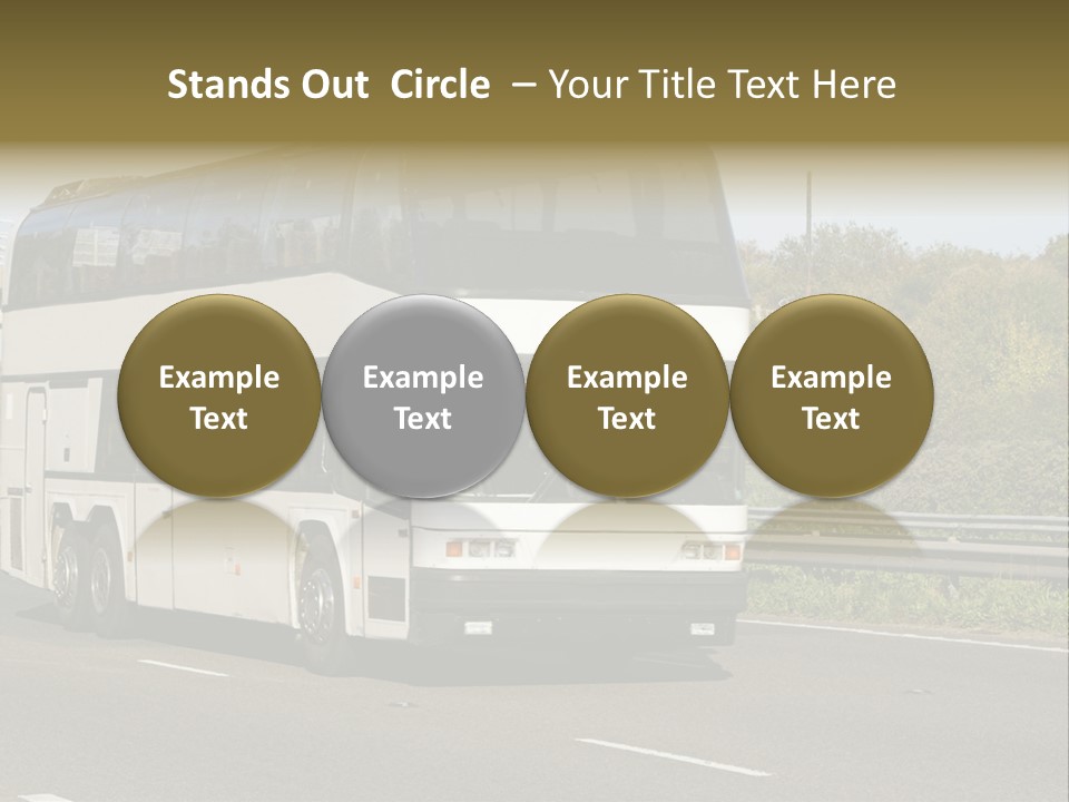 Highway Trees Journey PowerPoint Template