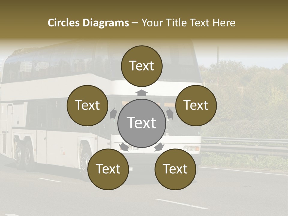 Highway Trees Journey PowerPoint Template