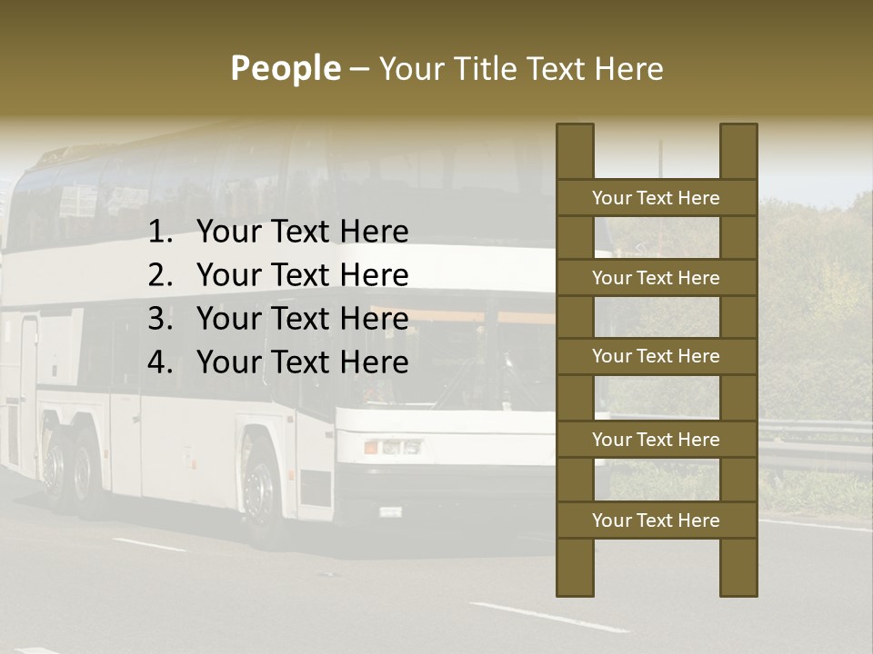 Highway Trees Journey PowerPoint Template