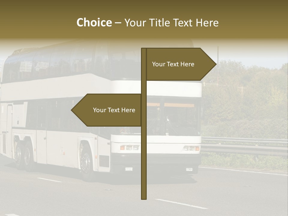 Highway Trees Journey PowerPoint Template