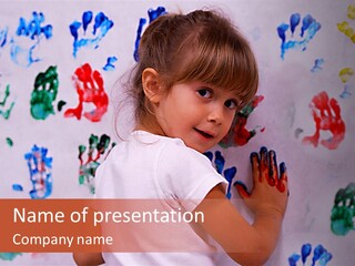 Blue Green Girl PowerPoint Template