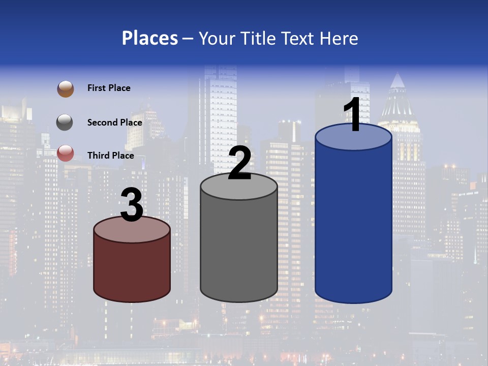 Town Hudson Silhouette PowerPoint Template