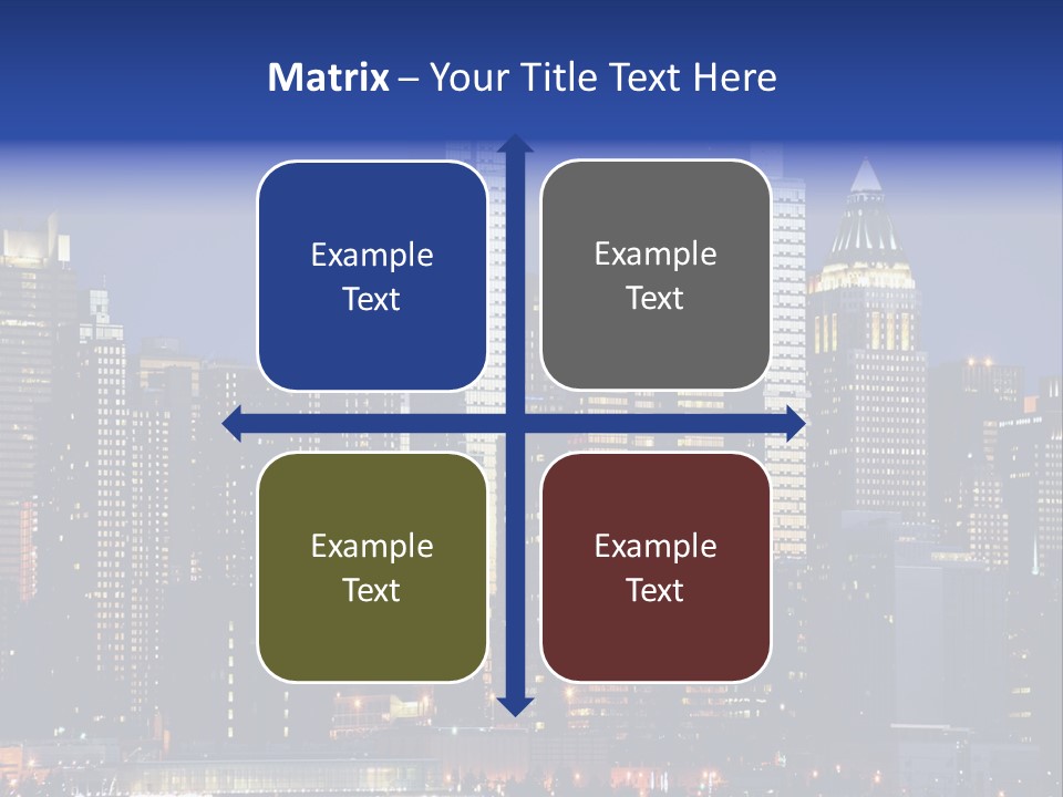 Town Hudson Silhouette PowerPoint Template