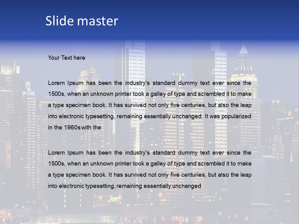 Town Hudson Silhouette PowerPoint Template