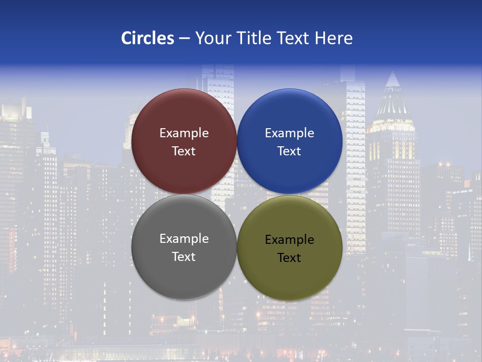 Town Hudson Silhouette PowerPoint Template