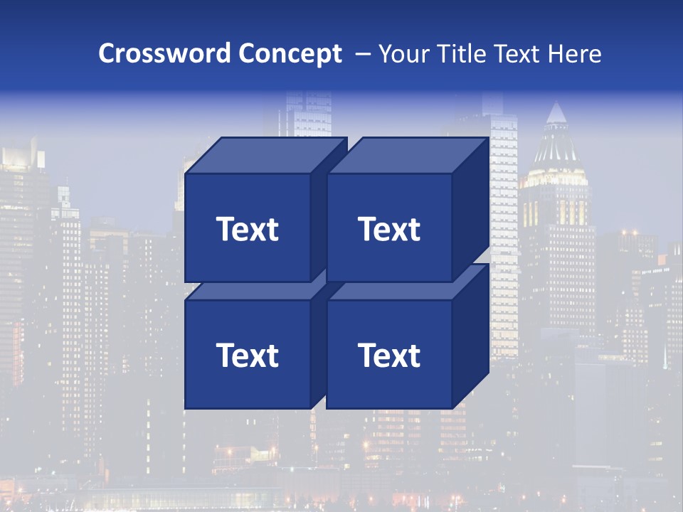 Town Hudson Silhouette PowerPoint Template