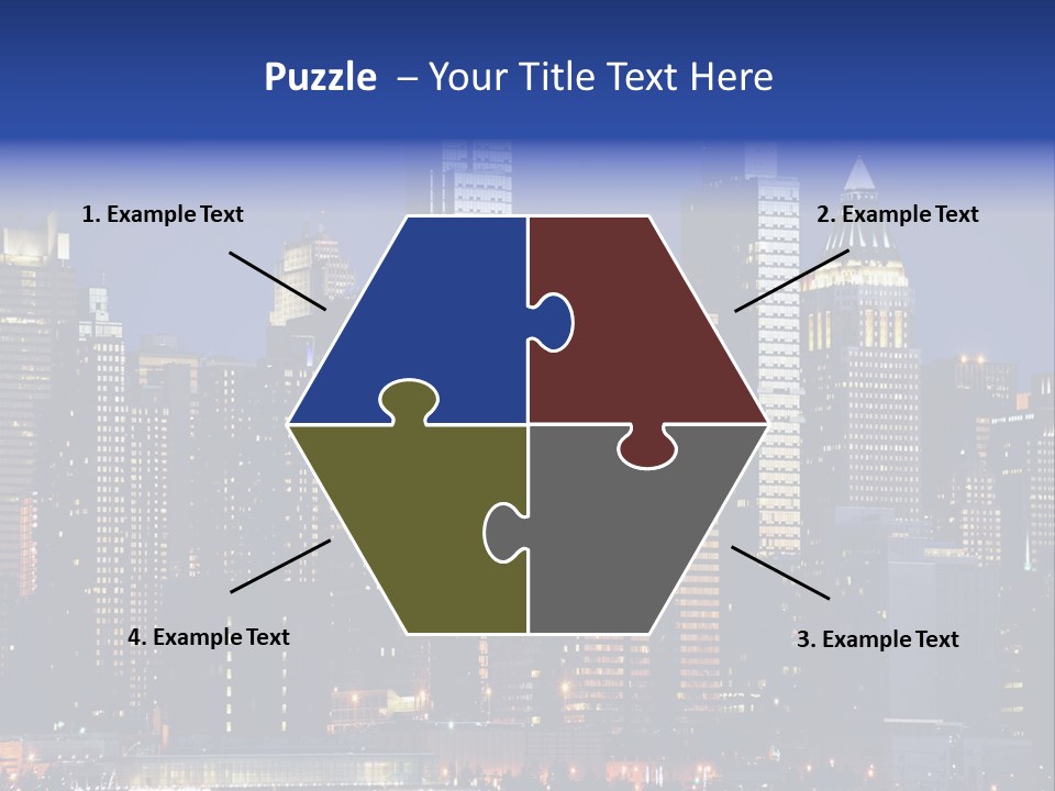 Town Hudson Silhouette PowerPoint Template