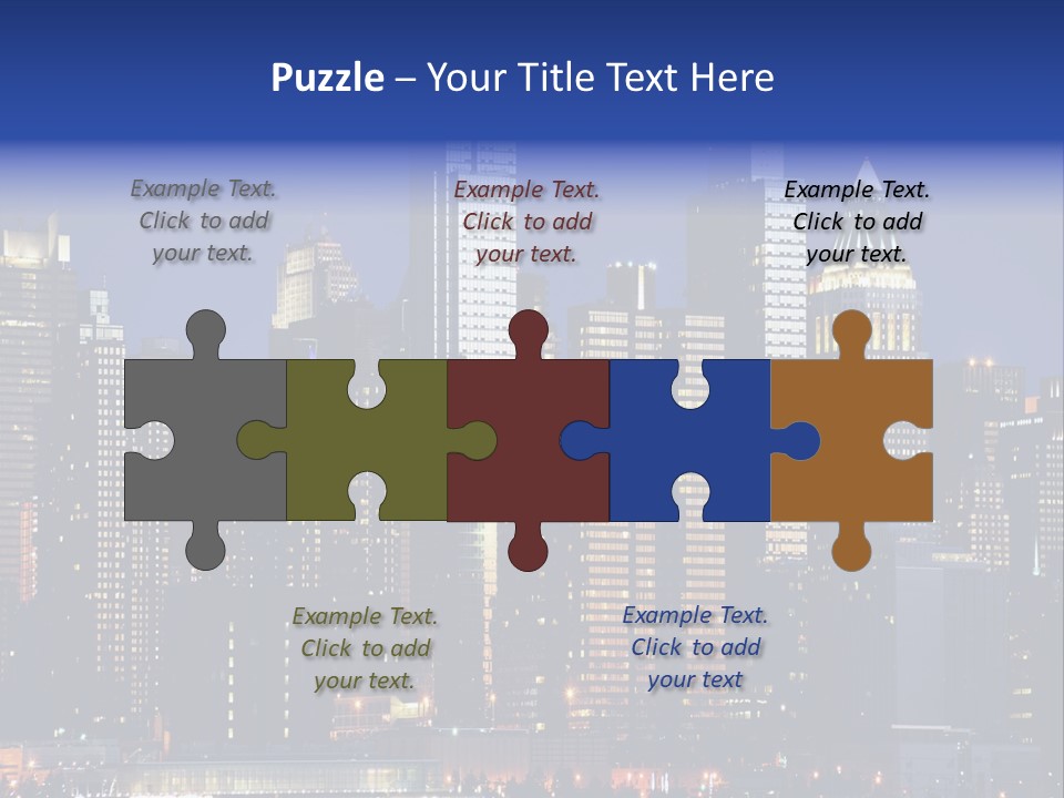 Town Hudson Silhouette PowerPoint Template