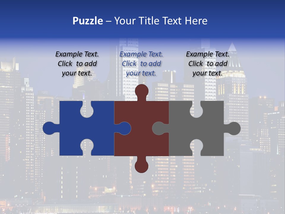 Town Hudson Silhouette PowerPoint Template