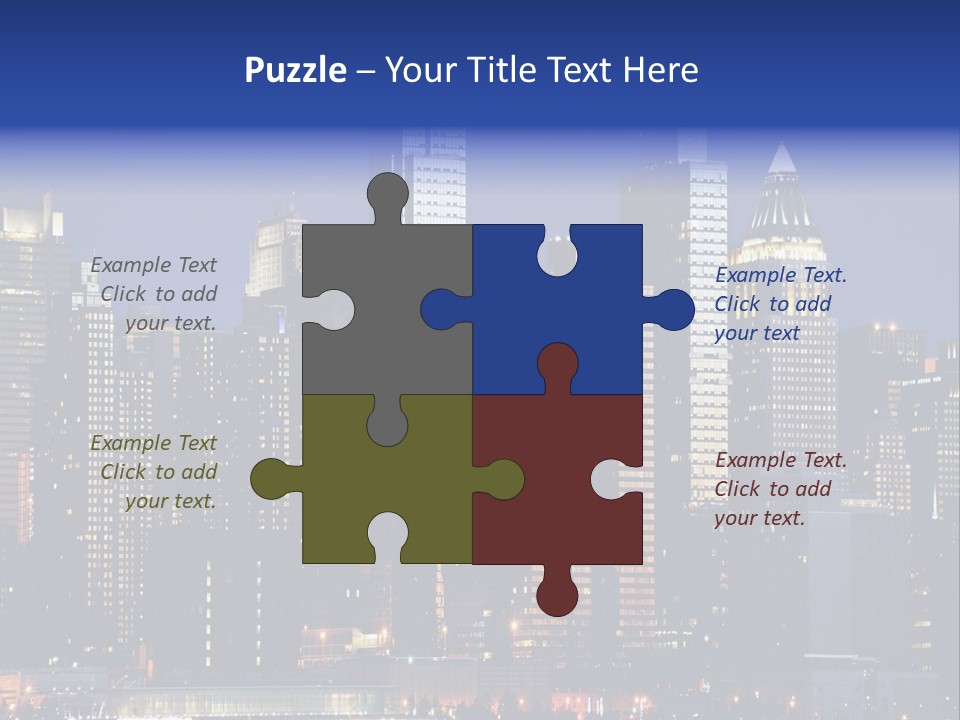 Town Hudson Silhouette PowerPoint Template