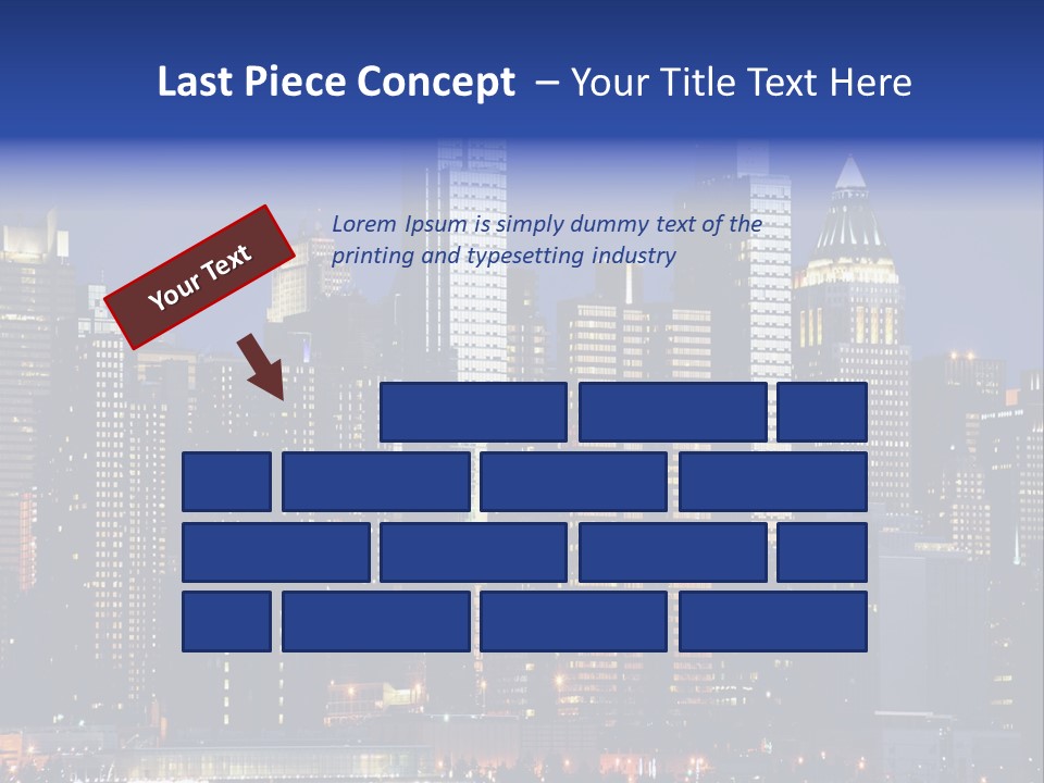 Town Hudson Silhouette PowerPoint Template