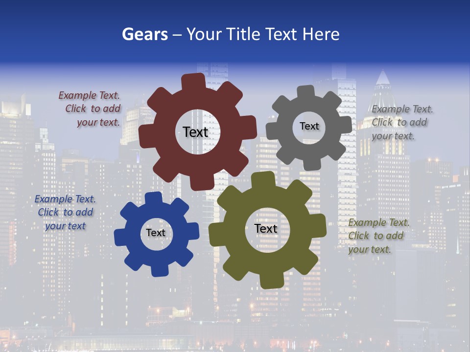 Town Hudson Silhouette PowerPoint Template