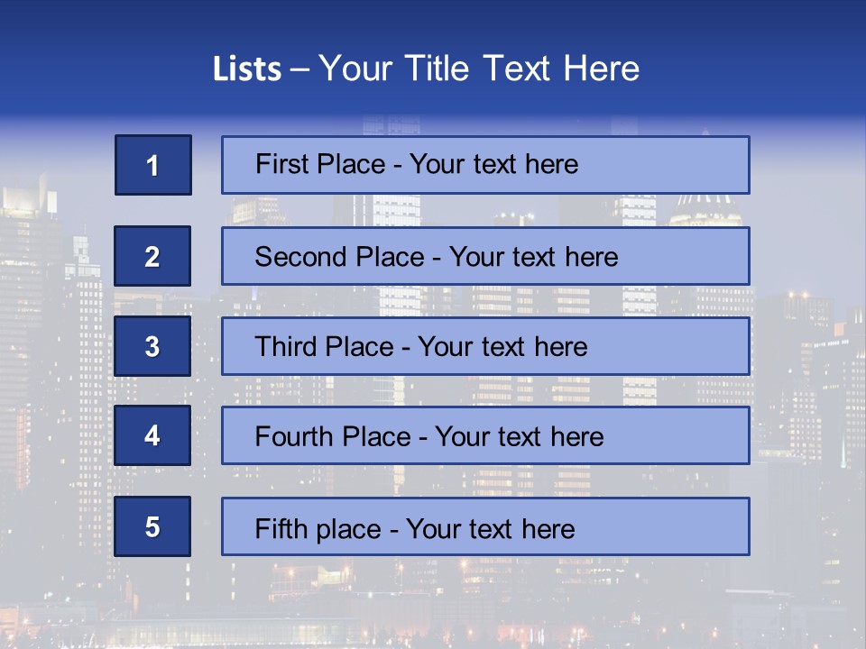 Town Hudson Silhouette PowerPoint Template