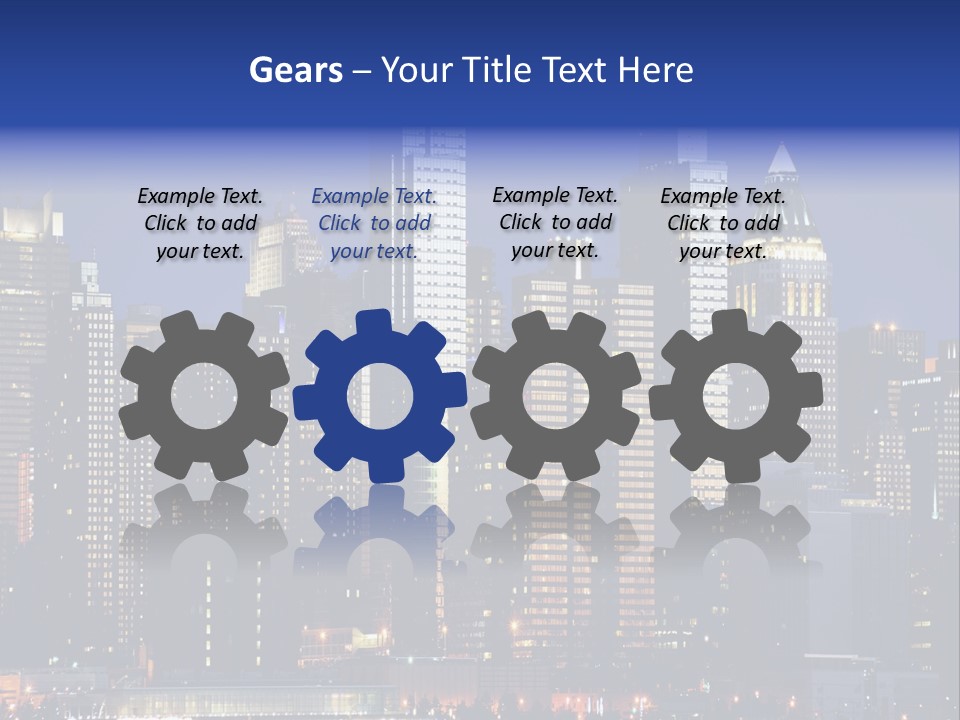 Town Hudson Silhouette PowerPoint Template