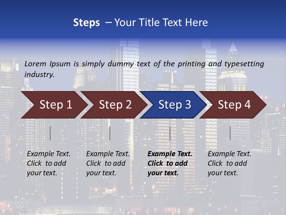 Town Hudson Silhouette PowerPoint Template