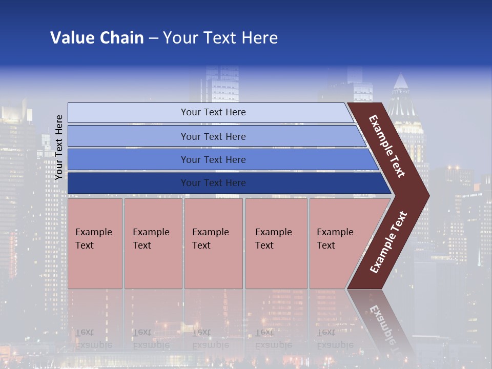 Town Hudson Silhouette PowerPoint Template