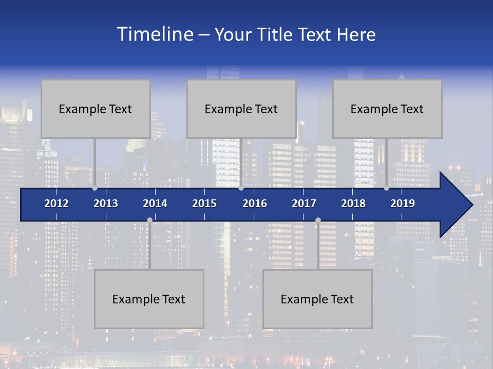 Town Hudson Silhouette PowerPoint Template