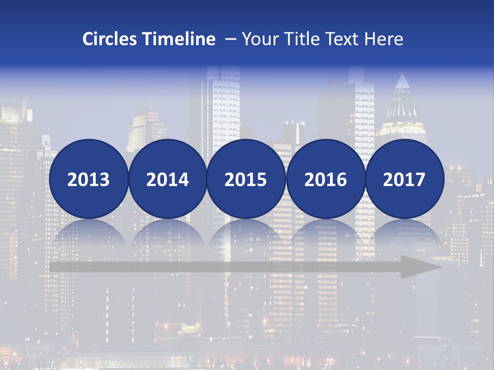 Town Hudson Silhouette PowerPoint Template