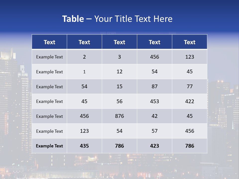 Town Hudson Silhouette PowerPoint Template