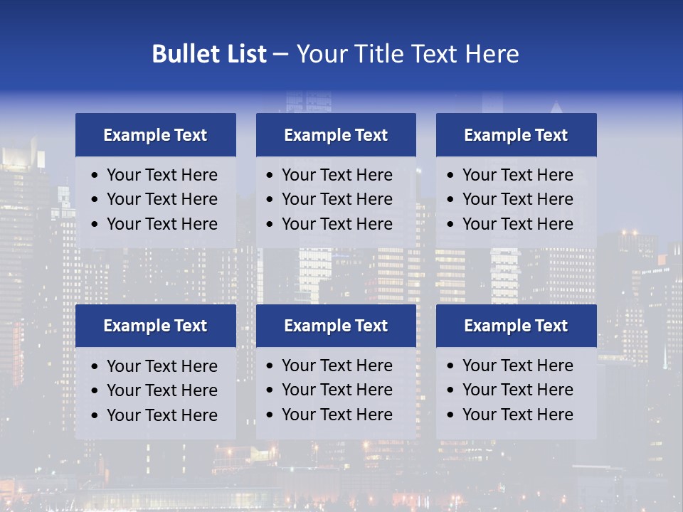 Town Hudson Silhouette PowerPoint Template