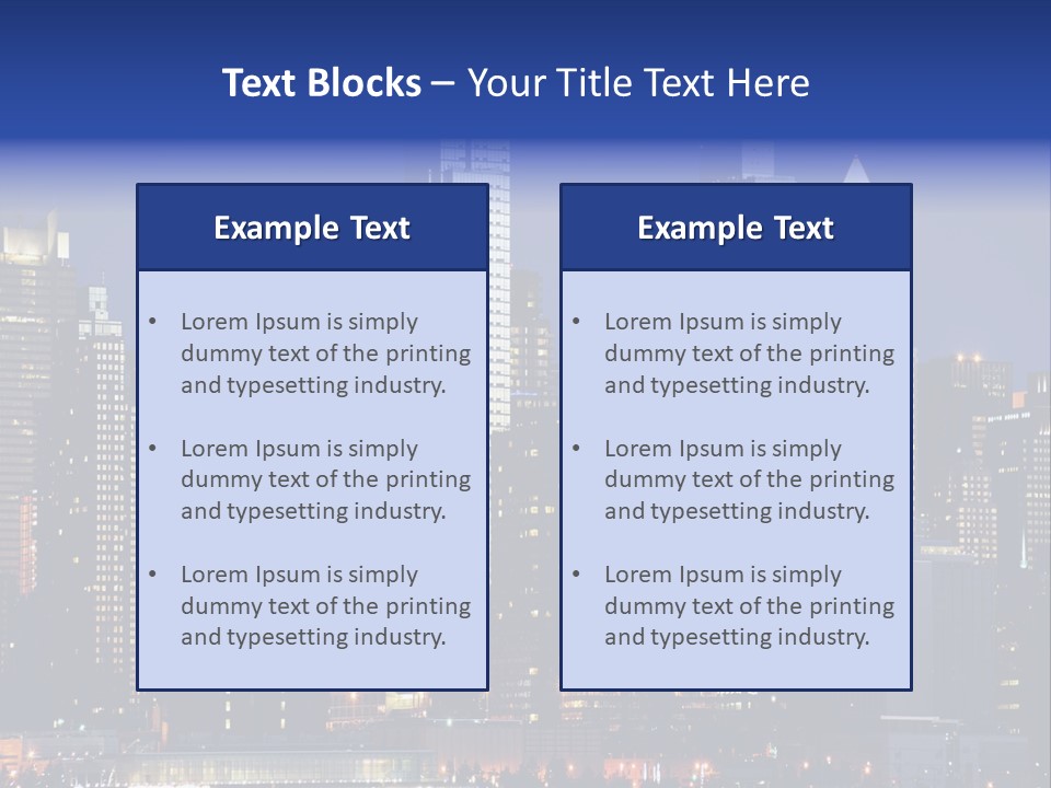Town Hudson Silhouette PowerPoint Template