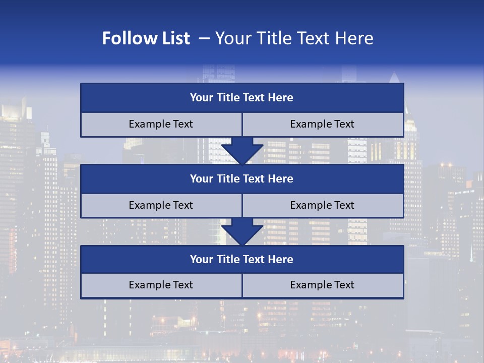 Town Hudson Silhouette PowerPoint Template