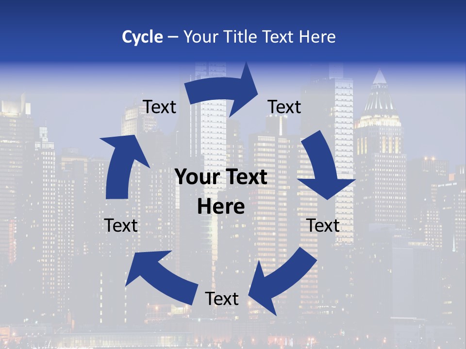 Town Hudson Silhouette PowerPoint Template