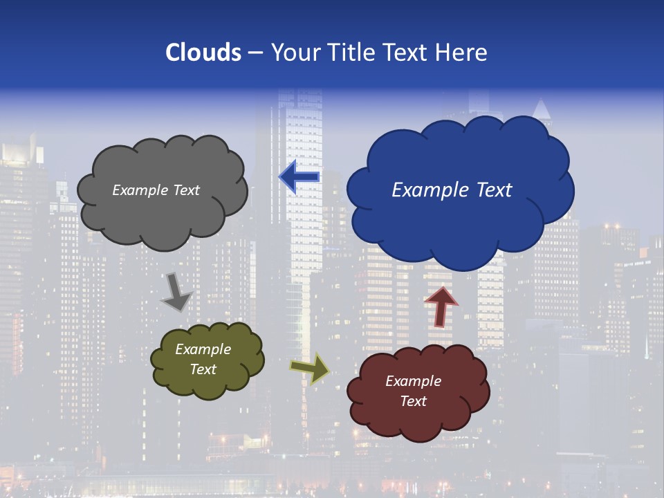 Town Hudson Silhouette PowerPoint Template