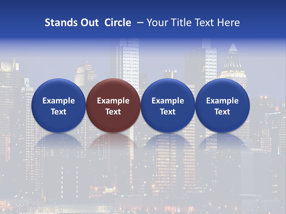 Town Hudson Silhouette PowerPoint Template