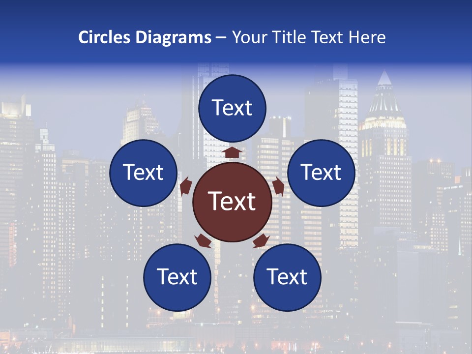 Town Hudson Silhouette PowerPoint Template