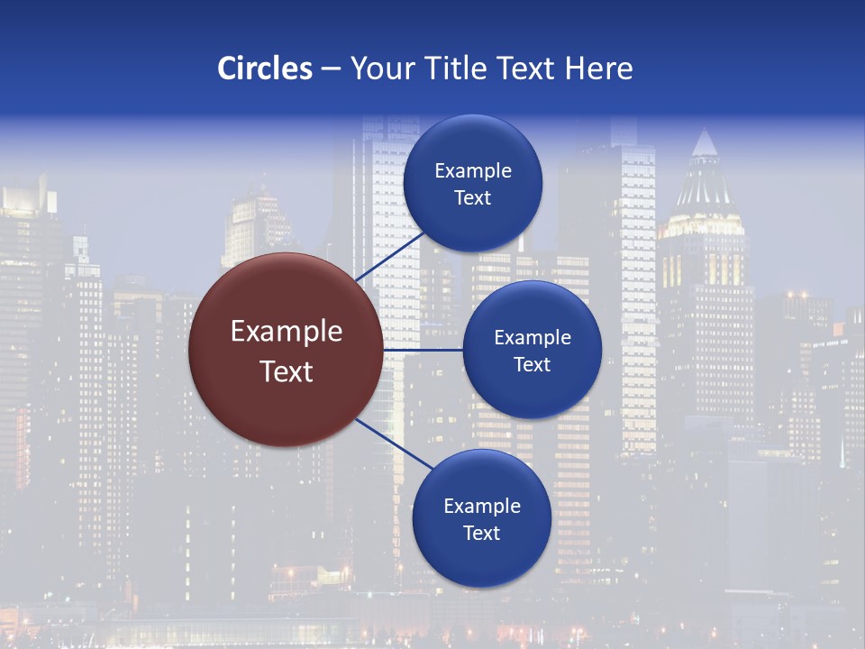 Town Hudson Silhouette PowerPoint Template