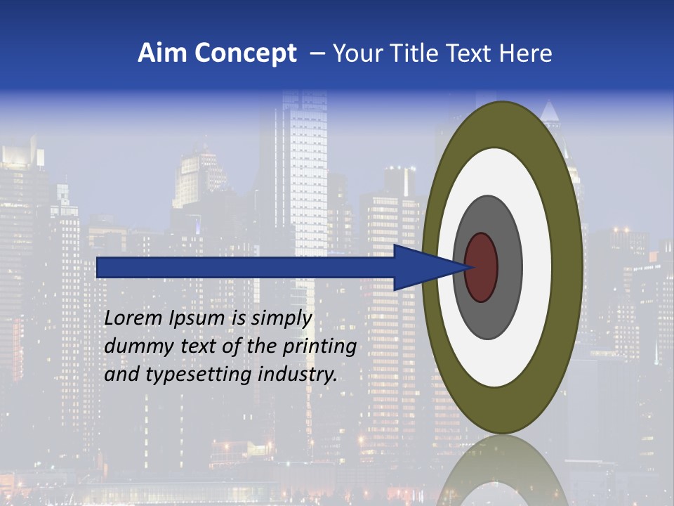 Town Hudson Silhouette PowerPoint Template