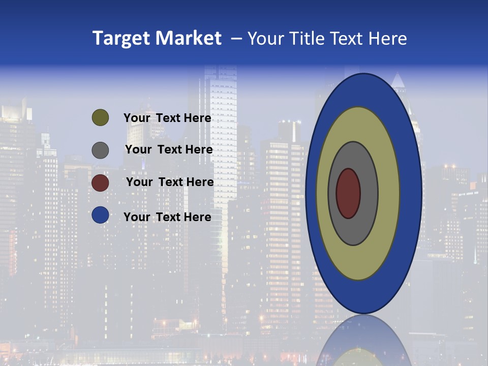 Town Hudson Silhouette PowerPoint Template