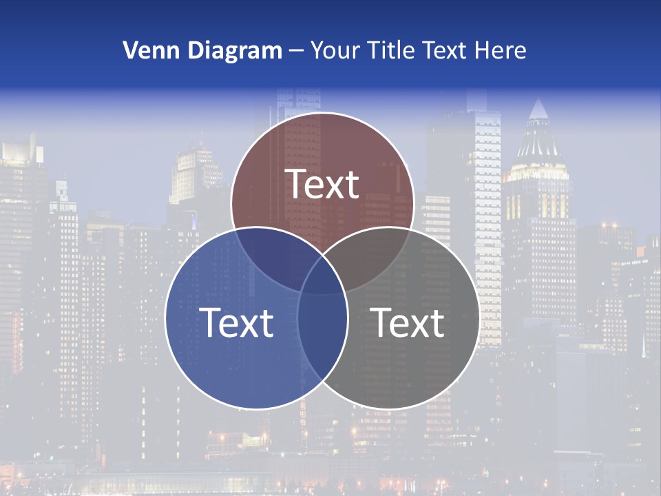 Town Hudson Silhouette PowerPoint Template