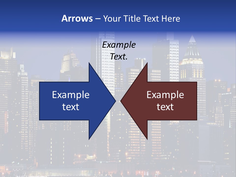 Town Hudson Silhouette PowerPoint Template