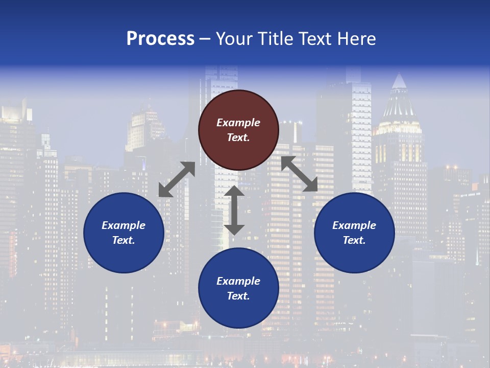 Town Hudson Silhouette PowerPoint Template
