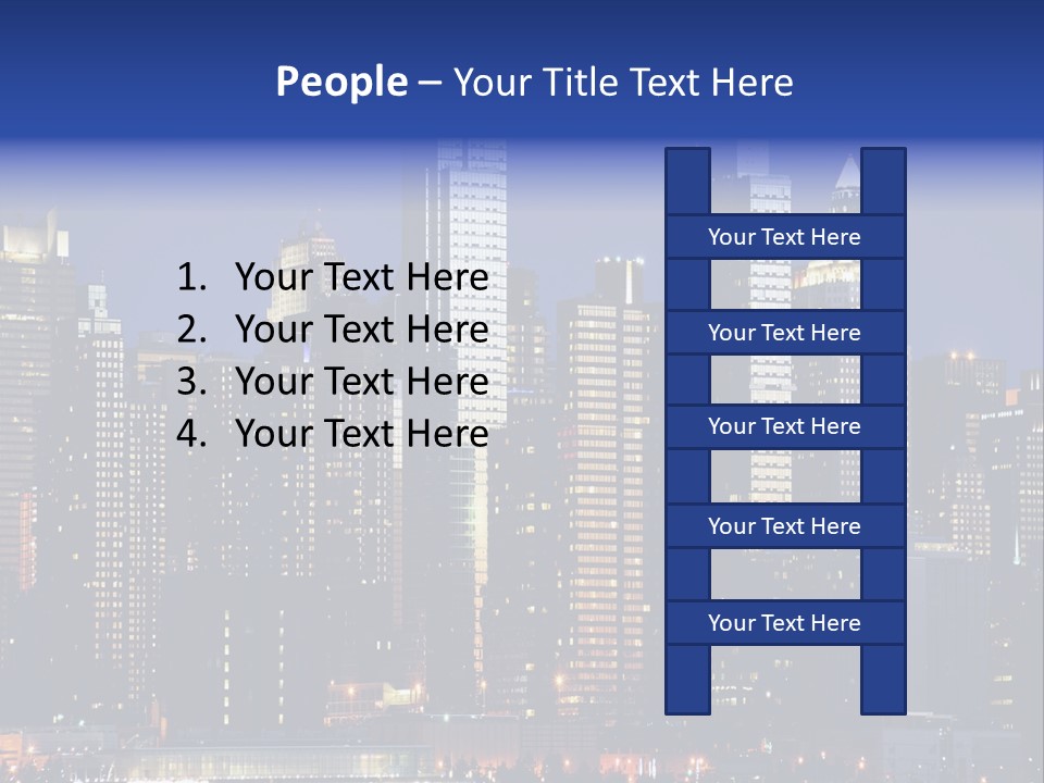 Town Hudson Silhouette PowerPoint Template