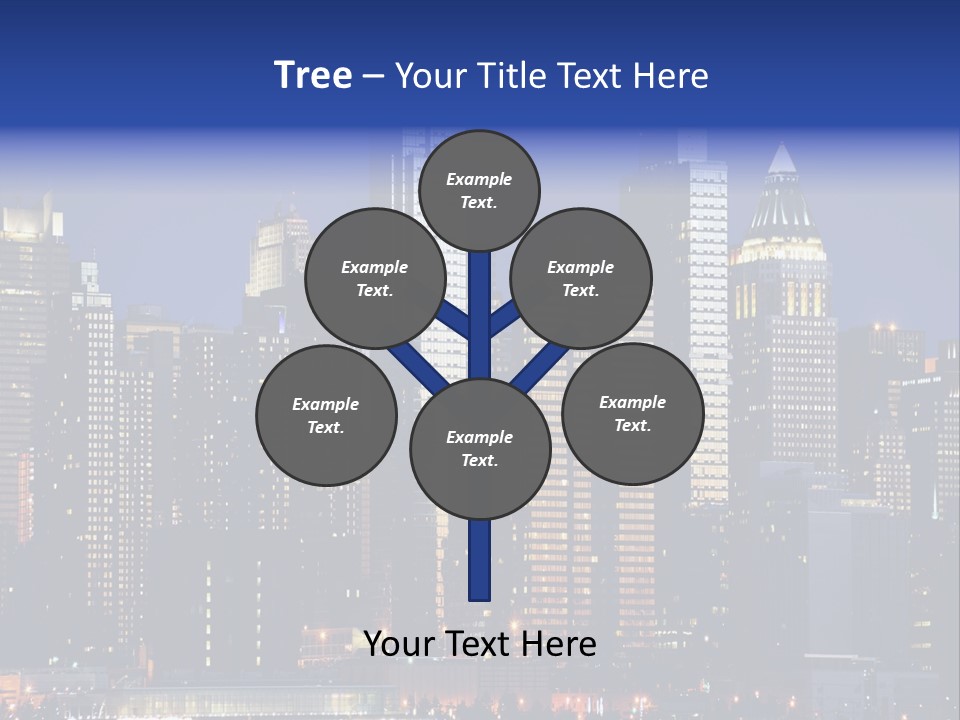 Town Hudson Silhouette PowerPoint Template