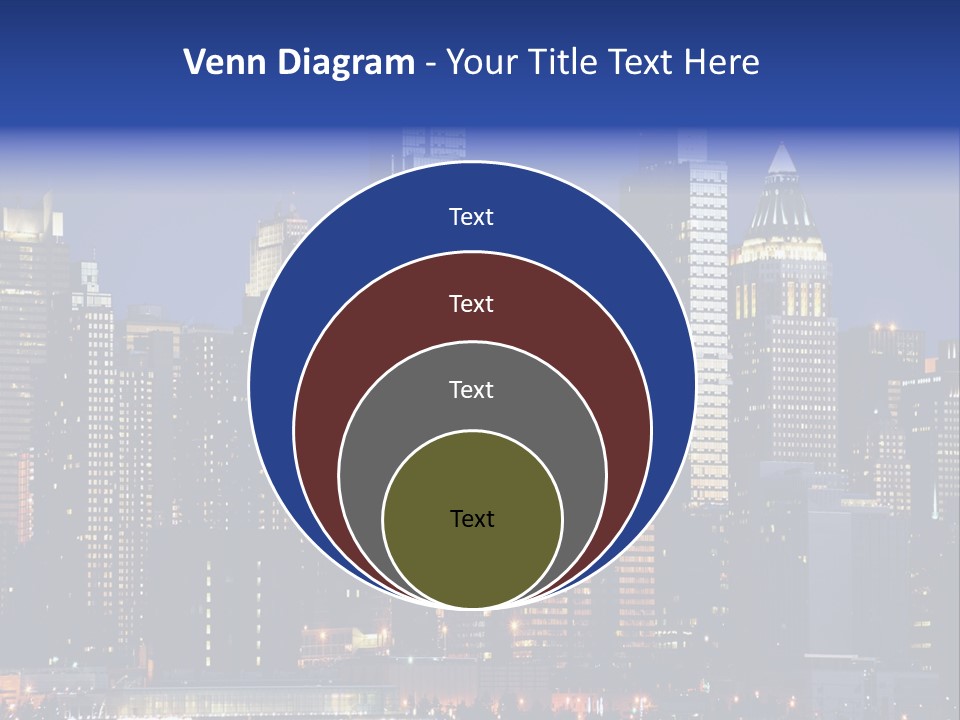 Town Hudson Silhouette PowerPoint Template