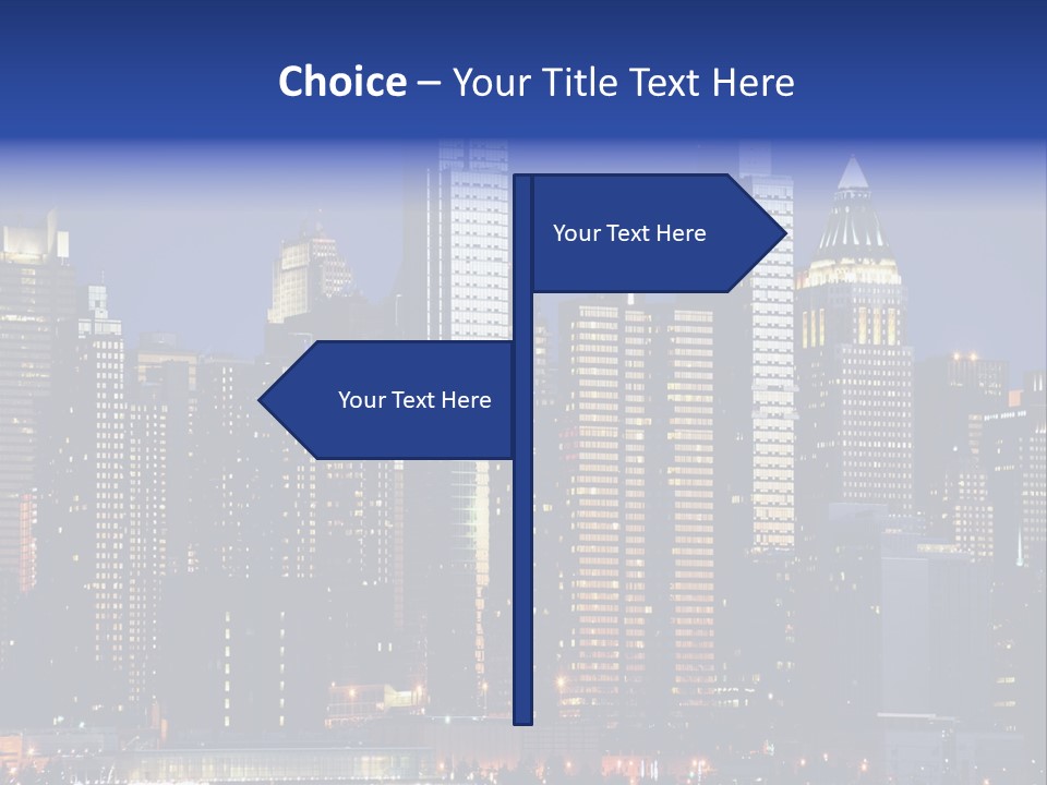 Town Hudson Silhouette PowerPoint Template