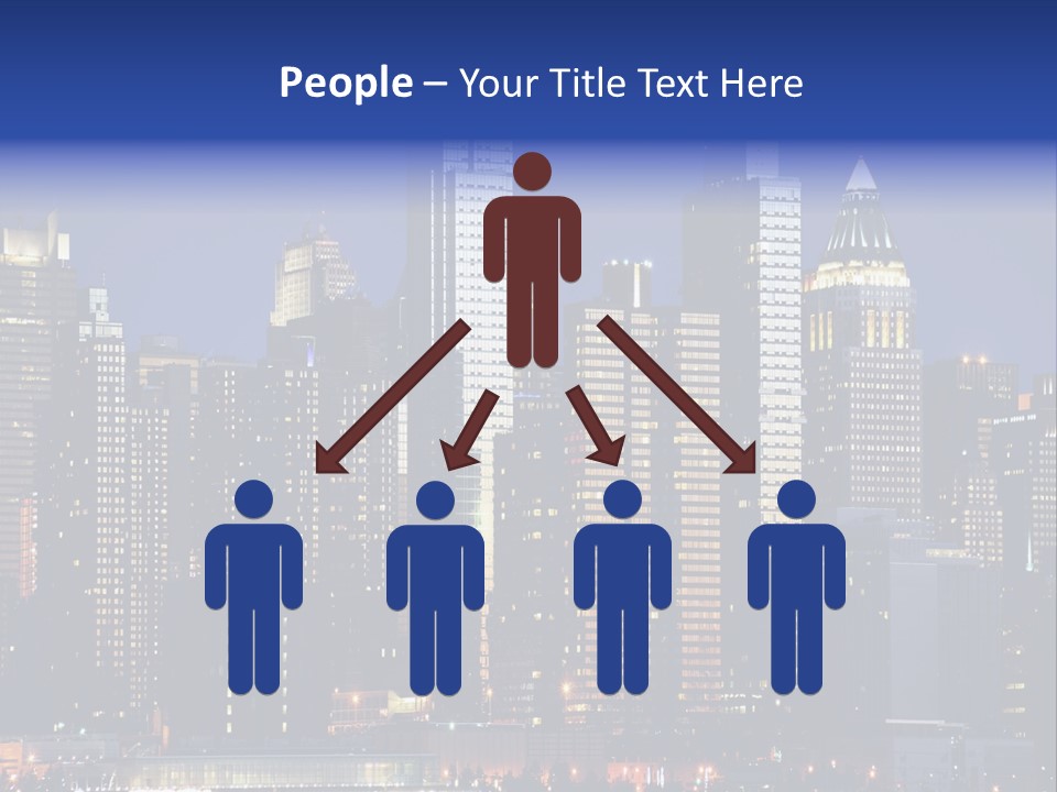 Town Hudson Silhouette PowerPoint Template