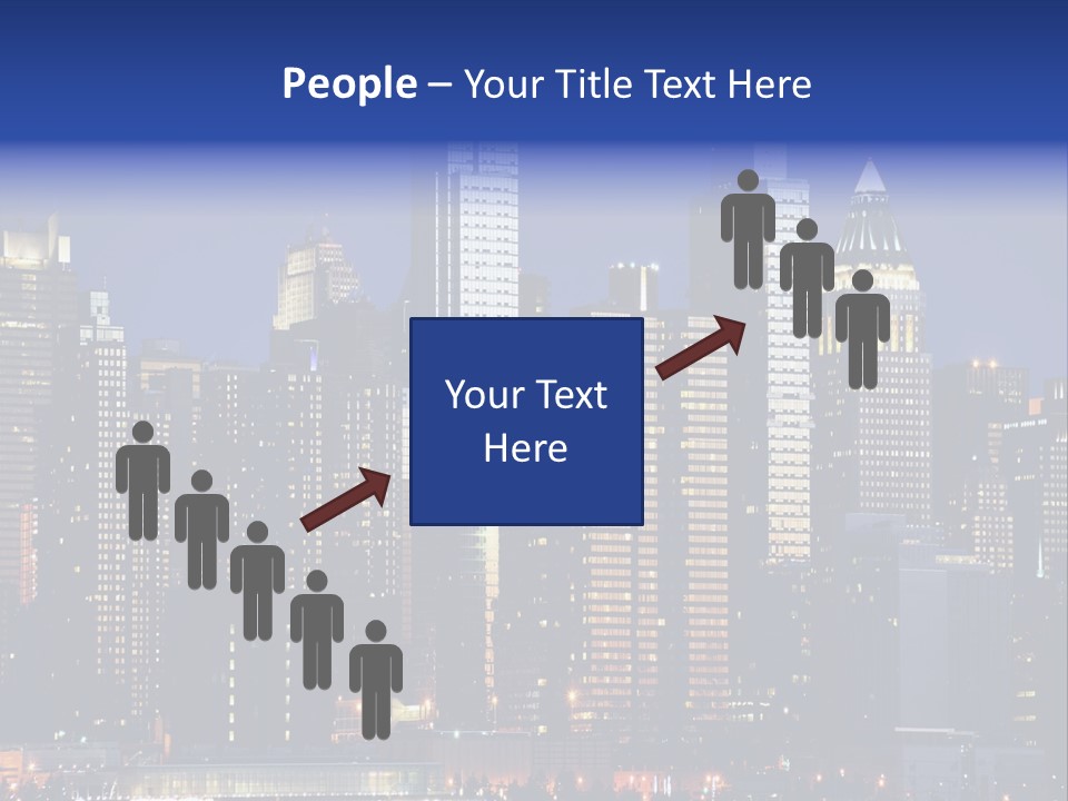 Town Hudson Silhouette PowerPoint Template