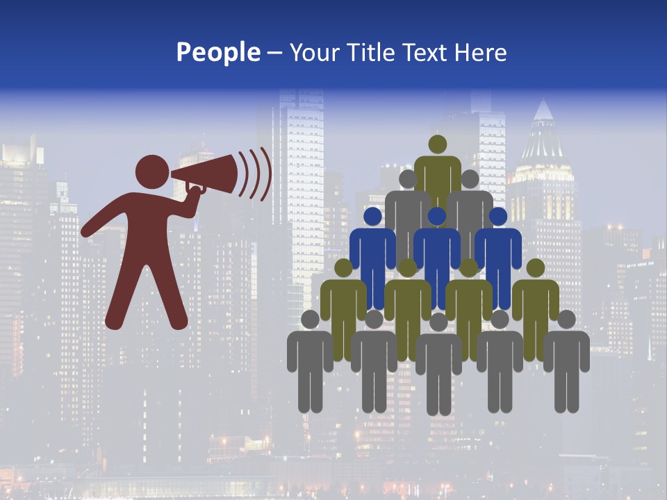 Town Hudson Silhouette PowerPoint Template